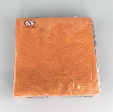 IHR Servietten Fioretto Uni orange 16St. 3 lagig 33x33cm