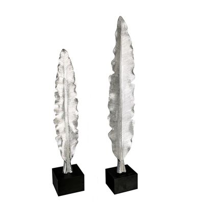 Casablanca Skulptur Silverleaf Poly, silber Höhe: 74 cm Breite: 13 cm Tiefe: 11 ...