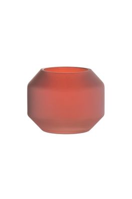 Fink EILEEN Vase, Teelichthalter, matt rot Höhe 9, Ø 11cm 116101