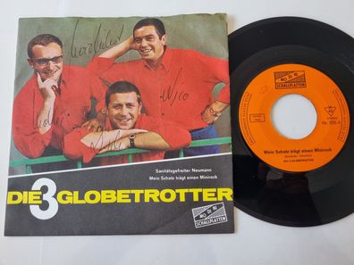 Die 3 Globetrotter - Mein Schatz trägt einen Minirock 7'' Vinyl Germany Signiert
