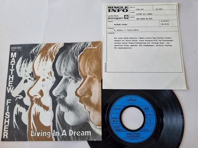 Matthew Fisher - Living in a dream 7'' Vinyl WITH PROMO FACTS/ Procol Harum