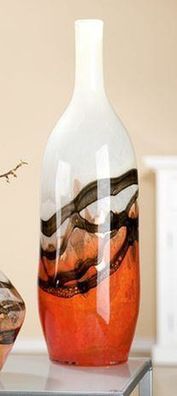 Gilde Glasart Flaschenvase Lava 39155