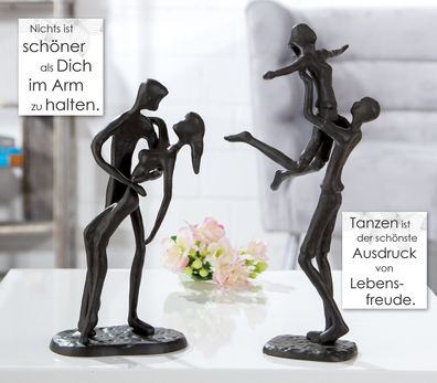 Gilde Design Skulptur "Im Arm" Eisen braun 67577