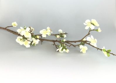 Glaskoch Dekoblume Kirschblüte weiß L:90cm
