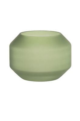 Fink EILEEN Vase, Teelichthalter, matt grün Höhe 12, Ø 15cm 116104