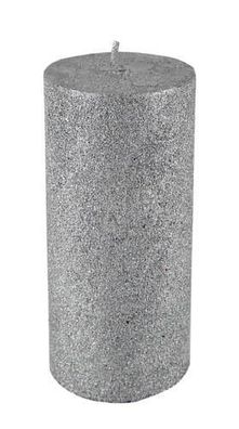 Kaheku Zylinder Kerze Enesco silber 7 Ø 10h 1009001397