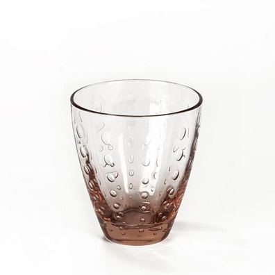 Lambert Odile Glas Glas mit Tropfen light pink, H 10,5 cm, D 9 cm 11946