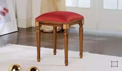 Roter Hocker Luxus Einrichtung Designer Klassischer Sitzmöbel Fußhocker