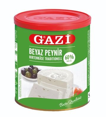 Gazi Hirtenkäse traditionell 6x 500g 60% Fett i. Tr. Kuhkäse Kuhmilch Beyaz Peynir