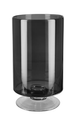 Fink VIANA Vase, Windlicht, Glas, grau Höhe 34,5cm, Ø 20 cm 115356