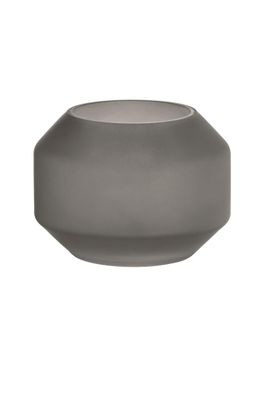 Fink EILEEN Vase, Teelichthalter, matt grau Höhe 12, Ø 15cm 116100