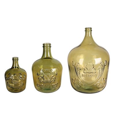 Casablanca Weinballon / Vase "Vino" Glas . recycelt . grün - Europäische Herstellu...