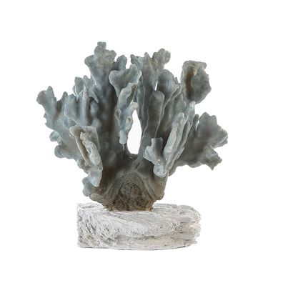Casablanca Skulptur Koralle Poly, hellblau H.26cm Höhe: 26 cm Breite: 25 cm ...