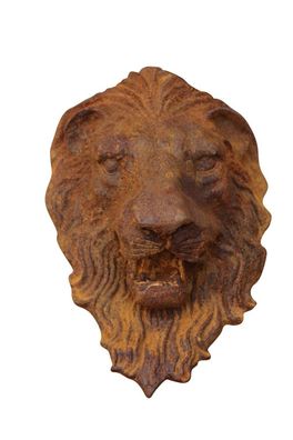 Löwenkopf Löwe Dekoration Eisen Wanddekoration Wasserspeier Skulptur Figur