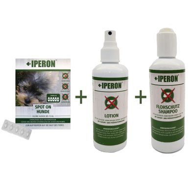 IPERON® SPOT-ON kleine Hunde & Flohshampoo & Lotion im Set