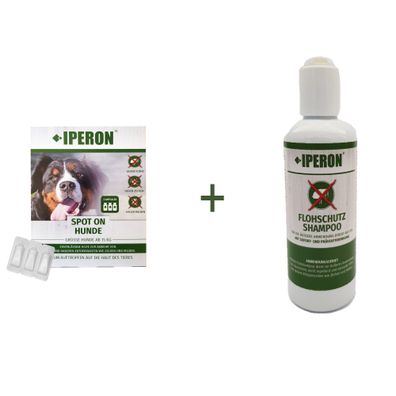 IPERON® SPOT-ON große Hunde & Flohshampoo im Set