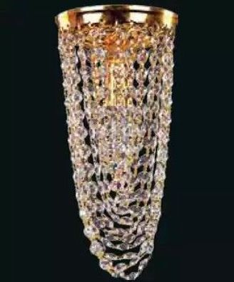 Luxus Deckenleuchter Kronleuchter Gold Deckenlampe Lüster Kristall Art