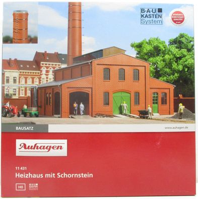 Auhagen H0 11431 Heizhaus mit Schornstein Bausatz - OVP NEU