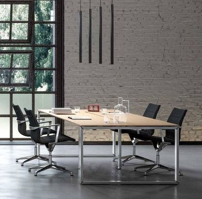 Konferenztisch LOOPY in Echtholzfurnier 280-320 x 124/164 x 74 cm