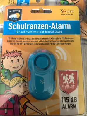 2x Schulranzen-Alarm Taschenalarm Bewegungsmelder Koffer LED Lampe Wetterfest