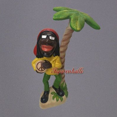 Figur Deko Rasta Fun Cartoon Cannabis Kiffer Bob Marley Statue Karikatur Ragga
