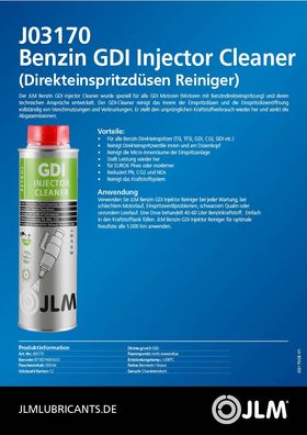 Benzin GDI Injektor Reiniger für alle Benzin-Direkteinspritzer