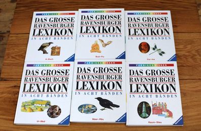 6 Bücher von: Das große Ravensburger Lexikon in acht Bänden gebraucht Alt Antik