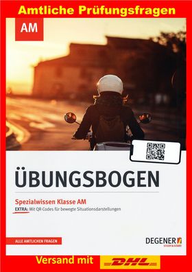 Fahrschul Fragebogen AM Roller Moped Zusatz Übungsbogen Theoriefragen Prüfung 10/2023