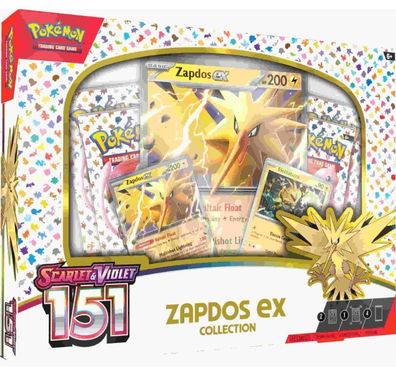 Pokémon Karten 151 - Karmesin & PURPUR 151 - Zapdos EX Kollektion - EN Vorbestellung