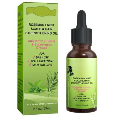 Rosemary Mint Oil For Scalp And Hair - Strengthening Oil For Healthy Hair Growth