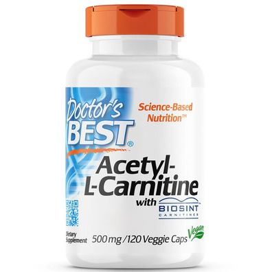 Doctor's Best, Acetyl-L-Carnitine mit Biosint, 500mg, 120 Veg. Kapseln