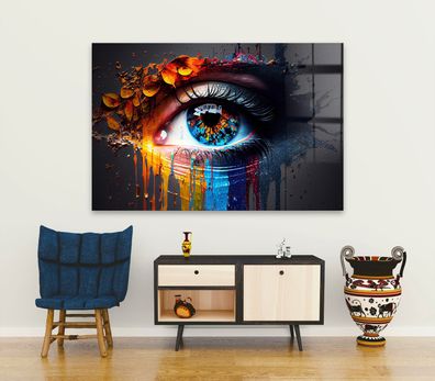 Wandbild Augen Eye Kunst , Marmor Modern Leinwand , Acrylglas + Aluminium , Poster