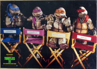 Turtles II - Das Geheimnis des Ooze- Orig Kinoplakat Aushangmotiv 2 -1991- Filmposter