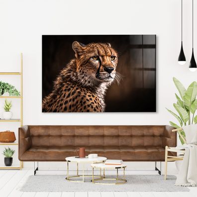 Premium Wandbild Jaguar Animal Tier Leinwand , Acrylglas + Aluminium , Poster