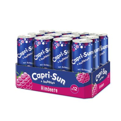 Capri Sun Bubbles Himbeere Kohlensäurehaltiges Getränk 330ml 12er Pack