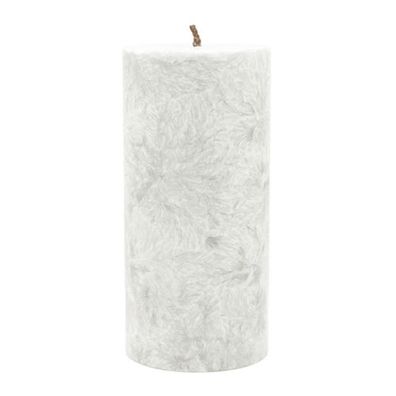 Stumpenkerze aus Stearin, 100% pflanzlicher Wachs, 64/135 mm, Weiß, Kerzenfarm H