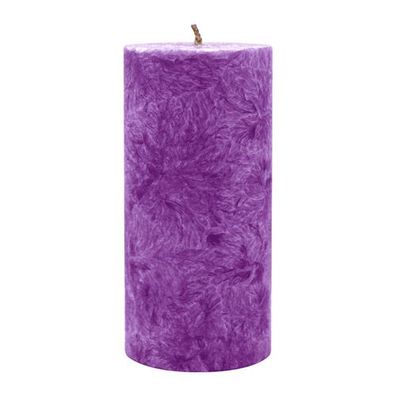 Stumpenkerze aus Stearin, 100% pflanzlicher Wachs, 64/135 mm, Violett, Kerzenfar