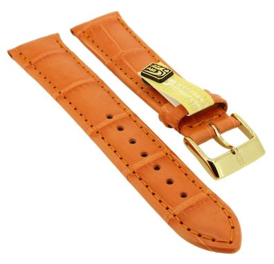 Barington Louisiana Uhrenarmband | echt Krokoleder | orange 35359