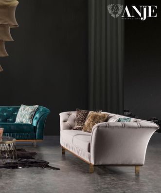 Luxuriöses Textil Sofa Wohnzimmer Couch Sitzgruppe Moderne Posltersofas