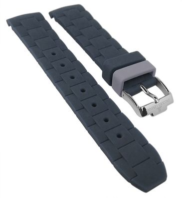 Jacques Lemans | Uhrenarmband 20mm für Rome | Silikon graublau 1-1691A