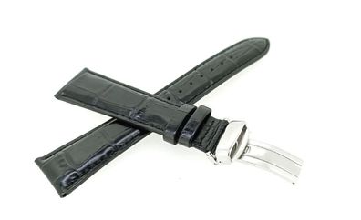 Casio Edifice Uhrenarmband 22mm schwarz Leder Krokooptik EFB-530L-2AV