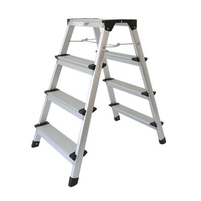 Klappbare Leiter, Trittleiter aus Aluminium, Treppenleiter bis 150kg belastbar 4 Stuf