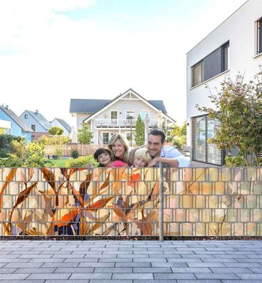 Zaunsichtschutz gemalte Blumen und Pflanzen des Frühlings