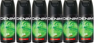Denim Musk Deodorant Spray 24h Action 6 x 150ml Deo
