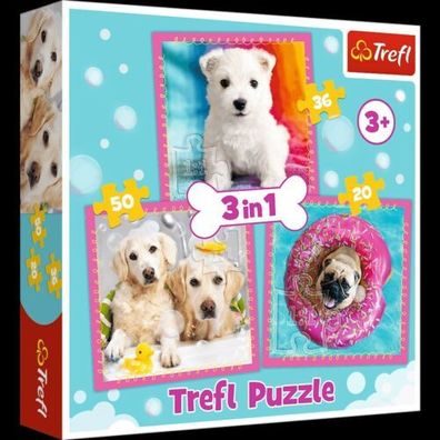 Puzzle Trefl 3 in 1, Dogs , Hunde