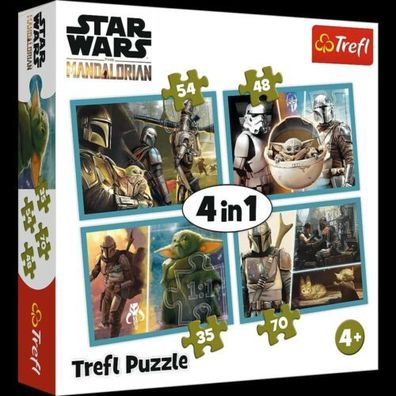 Puzzle Trefl 4in1 Star Wars Disney Mandalorian