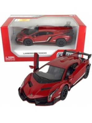 Lamborghini Veneno Maßstab 1:36 Kinsmart Metall-Kunststoff Rot