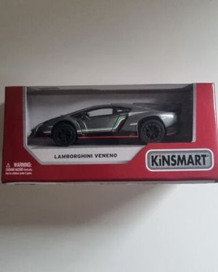 Lamborghini Veneno Maßstab 1:36 Kinsmart Metall-Kunststoff Silber