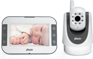 Alecto DVM-525 Babyphone mit Kamera Display 5 Zoll Talkbackfunktion weiß