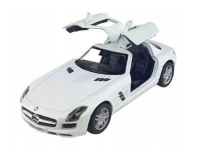 Mercedes-Benz SLS AMG Maßstab 1:36 Metall-Kunststoff Kinsmart Weiß